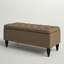 Banc de rangement rembourré avec pieds en bois massif Balcom-1873966645-1873684124