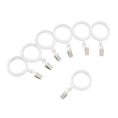 Clear Stainless Steel 1.5'' Curtain Rings