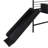 Metal House Bed With Slide, Twin Size Metal Loft Bed With Two-Sided Writable Wooden Board