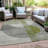 Machine Washable Indoor/Outdoor Xhevrie Olive Rug-1556124474