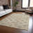 Machine Washable Indoor/Outdoor Xhevrie Gold Rug-314131113
