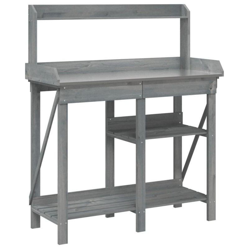 Anoki Wood Potting Bench, in Grey
