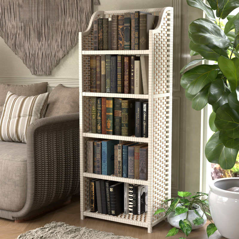 Johns Natural Fiber Shelves, White, (5 Shelves) 53" H x 19.5" W x 10" D