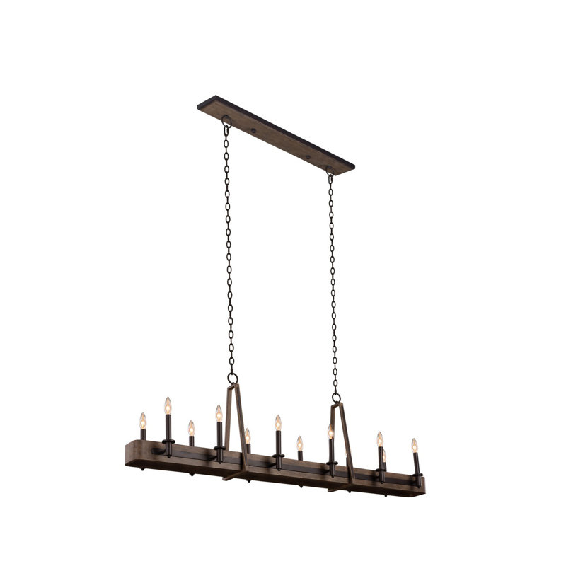 Duluth 12 LT Satin Bronze Linear Pendant Kalco