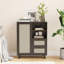 Buffet en rotin avec tablette réglable-405221102