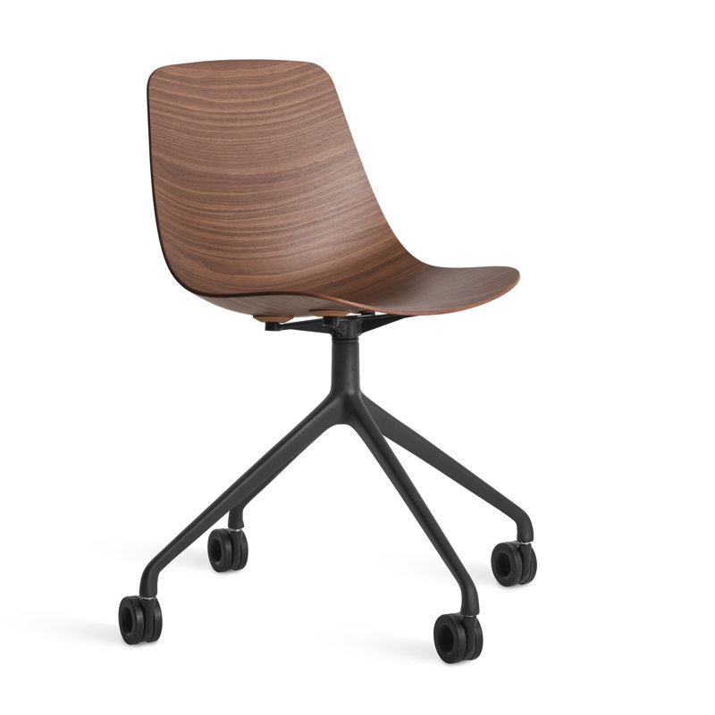 Clean Cut Task Chair, Walnut/Black