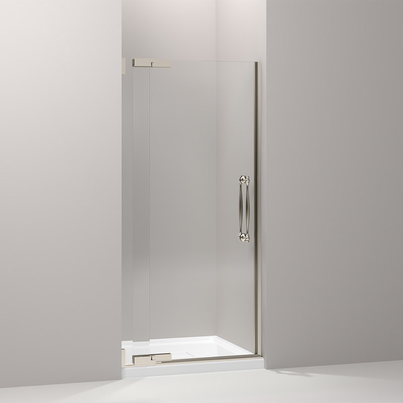 Finial 38.75" x 72.25" Pivot Shower Door, Bronze brossé anodisé