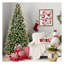 Arbre de Noël 9 pi avec 750 lumières DEL blanc chaud, 3750 branches en PE + PVC, baies rouges et pommes de pin, conception à charnières pour une installation facile-1026842455