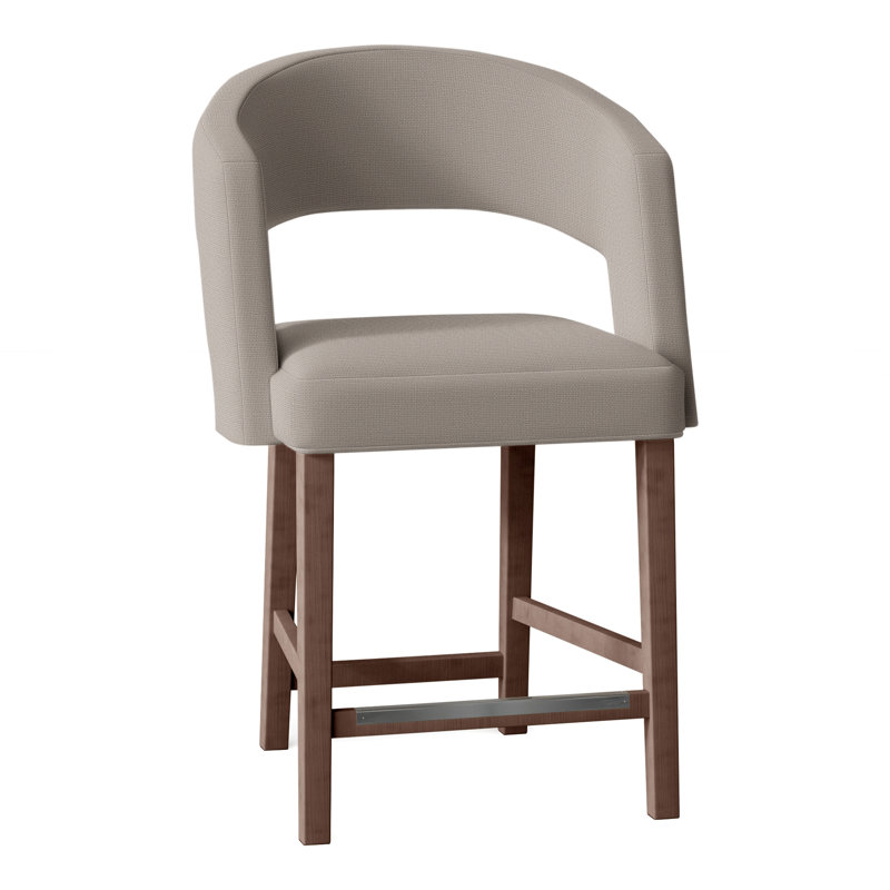 Tabouret de comptoir 26 po Bryant, Noyer, Perigold somptueux chenille II flanelle