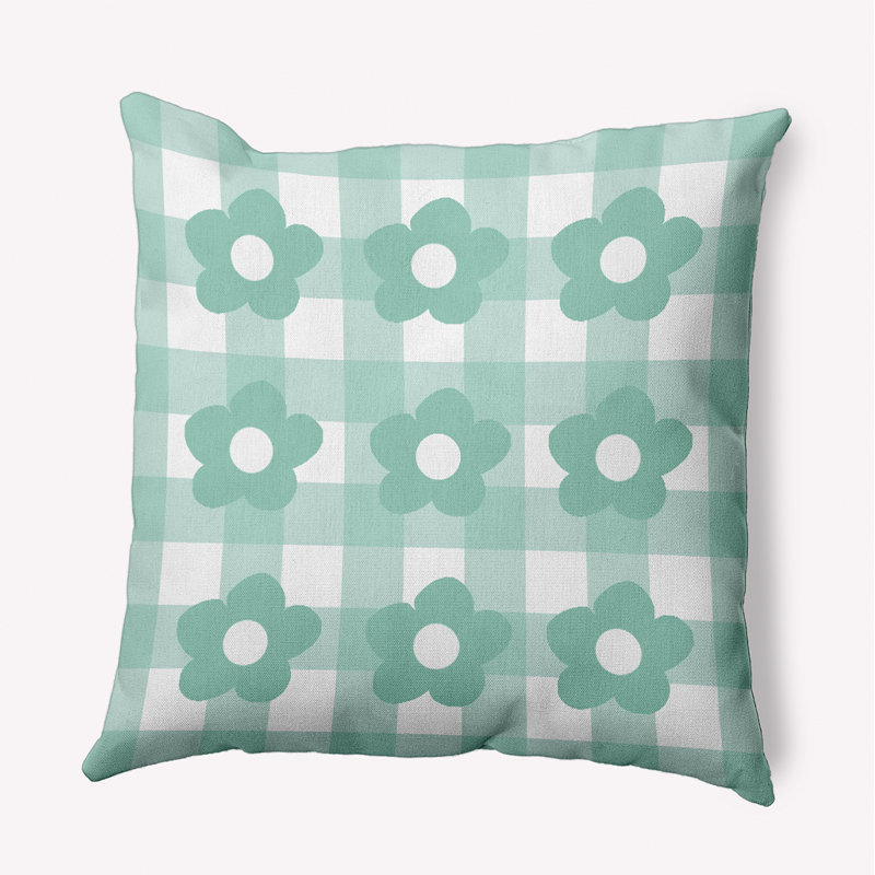 Geometric Polyester Indoor/Outdoor Throw Pillow, 18" H x 18" W, Square