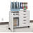 Liutcho Mobilable Wood File Storage Cabinets with Power Outlets and Door Home Office Lateral Filing Cabinet with Lock Printer Stand for Home Office