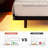 Zoller Floating Bed Frame with LED & Charging Station, Modern Metal Platform Bed, No Box Spring Needed-812422484