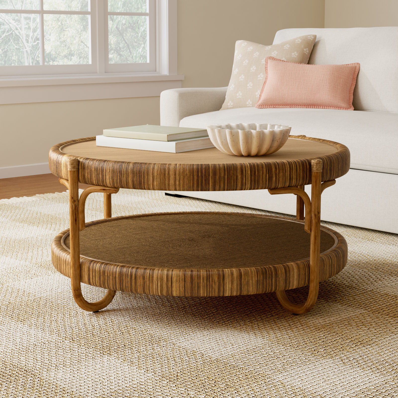 Hathaway Solid Wood Coffee Table, Havana