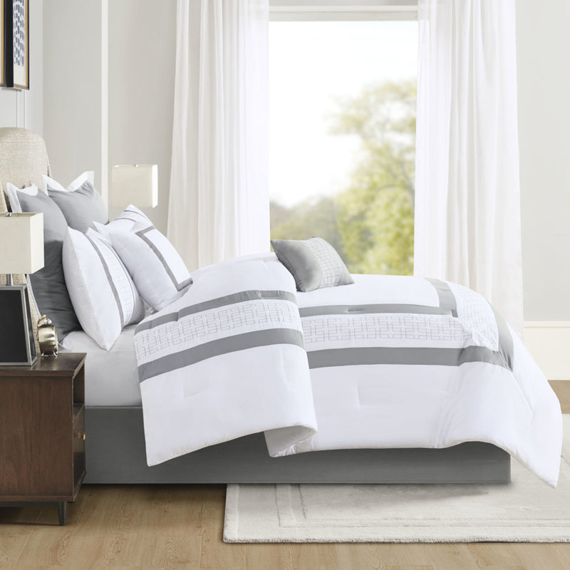 Édredon pour très grand lit 8 pièces - Collection de literie 8 pièces, White