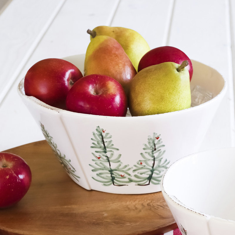 Lastra Stoneware Serving Bowl, 5" H x 10.5" W x 10.5" D