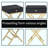 Modern End Table - Stylish Black & Accent Table For Living Room Or Bedroom With Storage Drawer, Space-saving Metal X-base Design