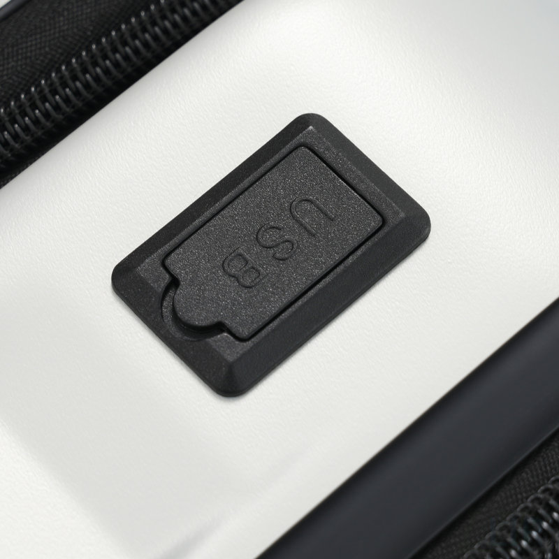Ensemble de 3 valises à ouverture frontale, bagage à main rigide avec port USB, valise extensible avec roulettes et verrou TSA