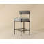 Upholstered Stool with Metal Frame
