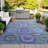 Machine Washable Indoor/Outdoor Xhevrie Blue Rug-111820260