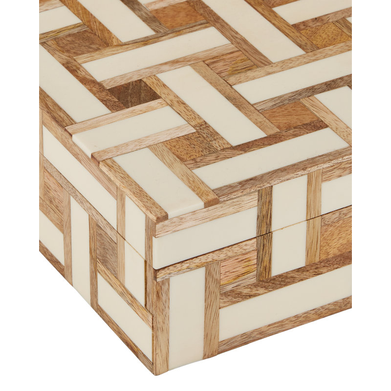 Aarna Cream Box Set Of 2, Cream 