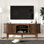 Meuble télé 58 po avec prises de courant Mid-Century Modern