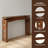 62" Long Wood Rectangle Console Table
