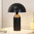 Venus 14 In. Dimmable LED Modern Dome Shade Table Lamp in Black Finish-118028664