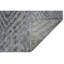 Tapis rectangulaire gris en laine / viscose noué à la main à motif géométrique-94326798