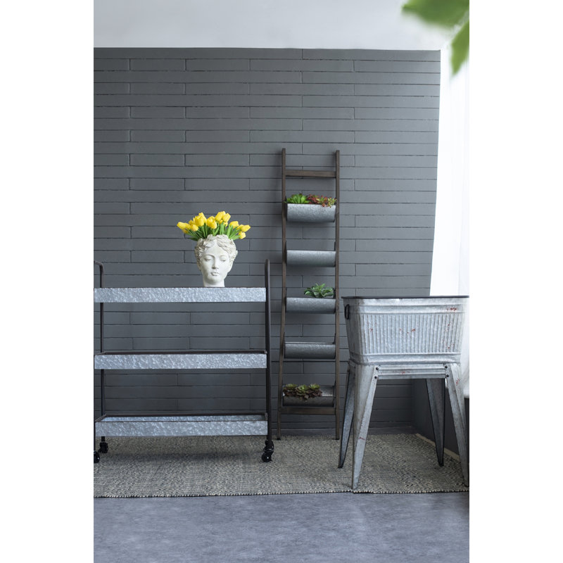 20,5 x 20,5 x 21 pouces, baignoire en fer galvanisé, utilisations multiples, boissons glacées, pots à plantes, support rustique, seaux d'attaches à rivets, jardinières,