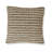 Square Accent Throw Pillow, 20 Inch, Handwoven Stripes On Brown