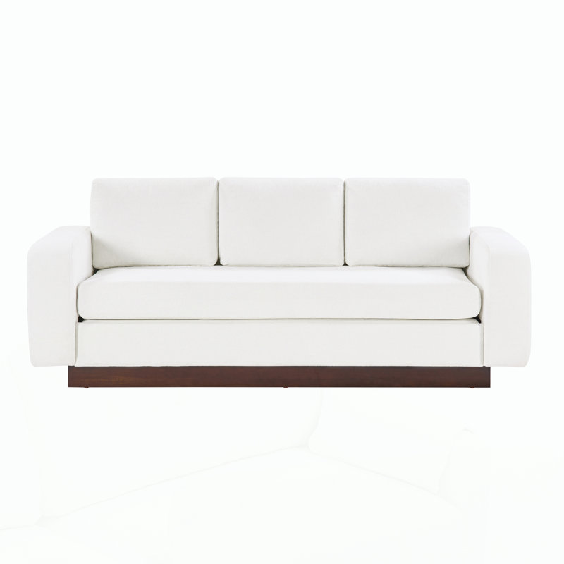 80,7 po Canapé-lit Canapé rembourré pour salon, appartement, White Chenille