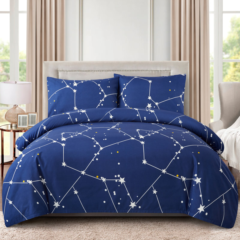 Ensemble de housse de couette avec housse de couette 4 pièces en rayonne de bambou Marina