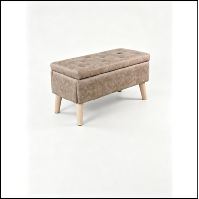 Upholstered Bench with button tufted seat and sturdy legs