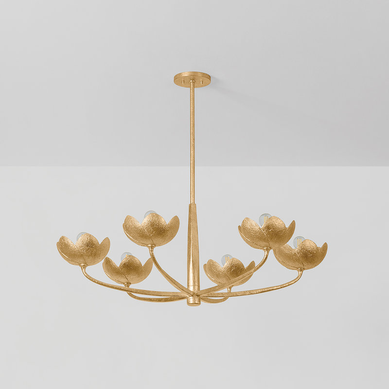 Lustre ARCata, Doré, H 15 po x l 36,50 po x P 36,50 po