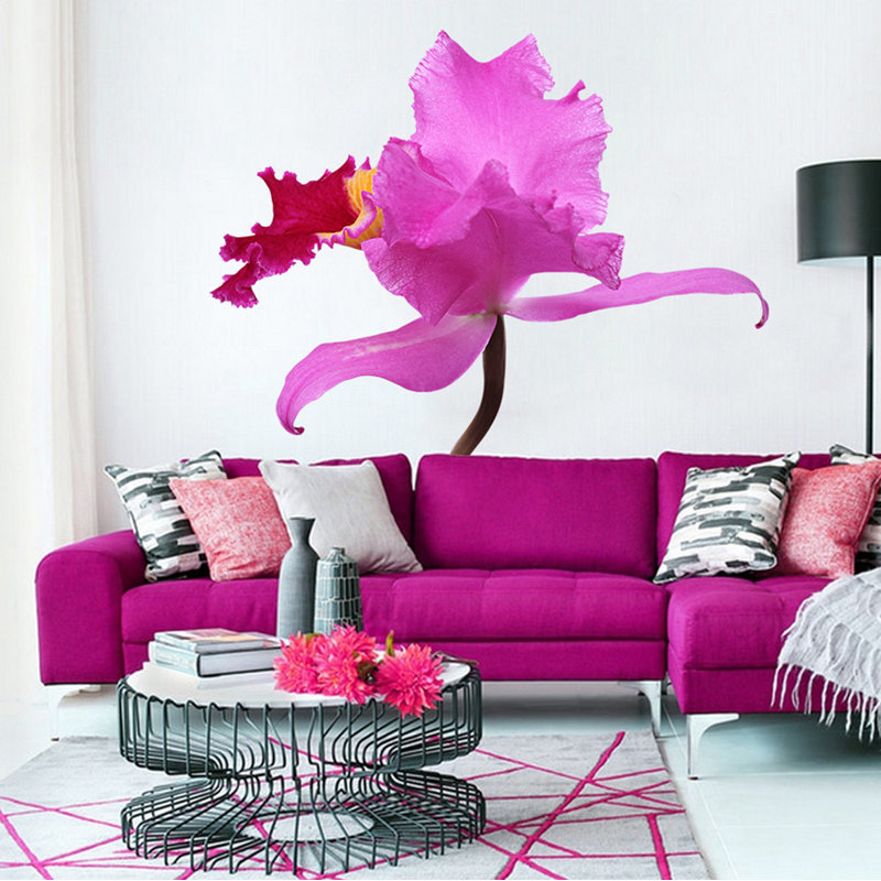 Serene Plants & Flowers Wall Decal, 46" H x 55" W