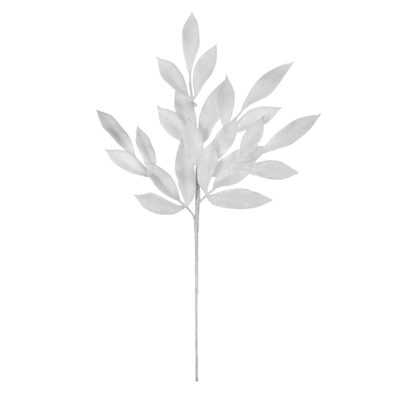 Aérosol de Noël artificiel 22 "Glitter BayLeaf, Blanc, H 22 po x l 11 po x P 1 po