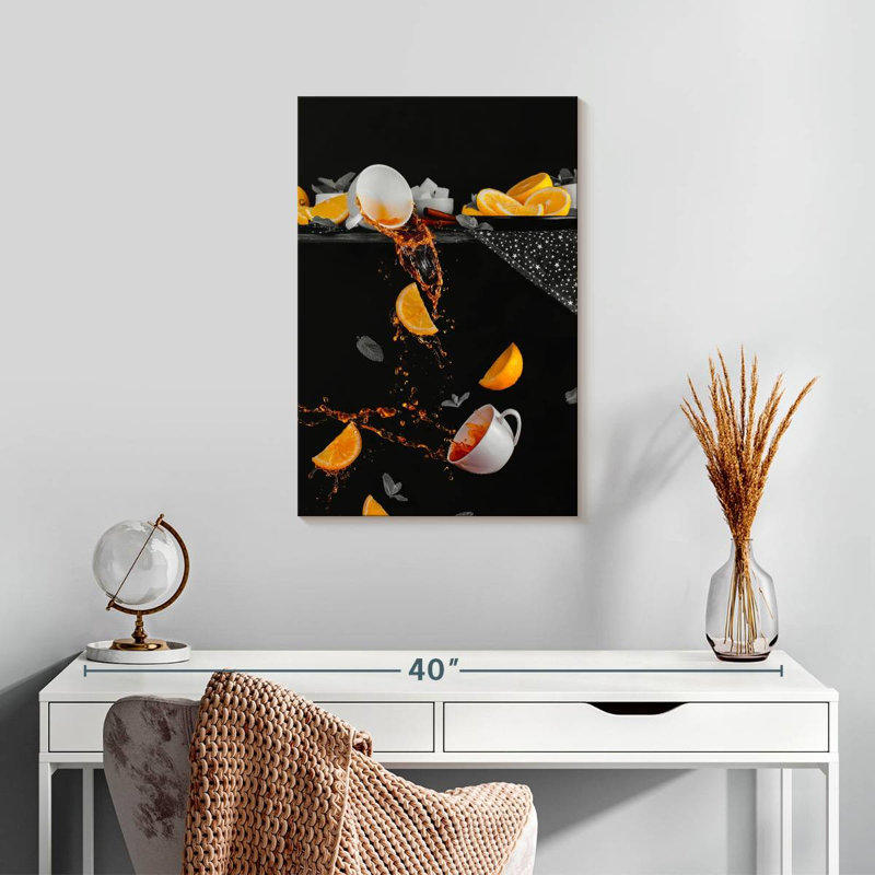 Yarlin Lemon Tea Splashes, 24" H x 16" W