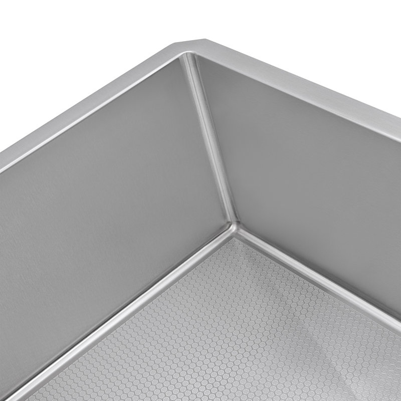 Ruvati Hex Bottom 30-inch Scratch Resistant Embossed Texture Kitchen Sink Stainless Steel