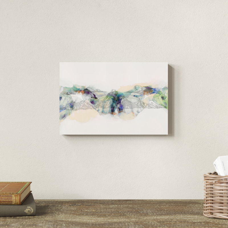 " Abstract Mountain Range " Painting Print, 8" H x 12" W