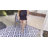 Black and White Cross Pattern Outdoor Rug Camping Plastic Straw Mats-290417100