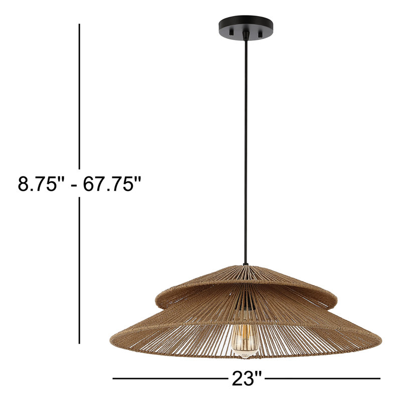 Luminaire suspendu conique à 1 lumière Kimi