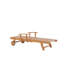 Brodbeck 196cm Long Reclining Acacia Single Chaise with Cushions-132896584