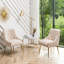 Chaise d'appoint en velours beige Baudel-1563904545