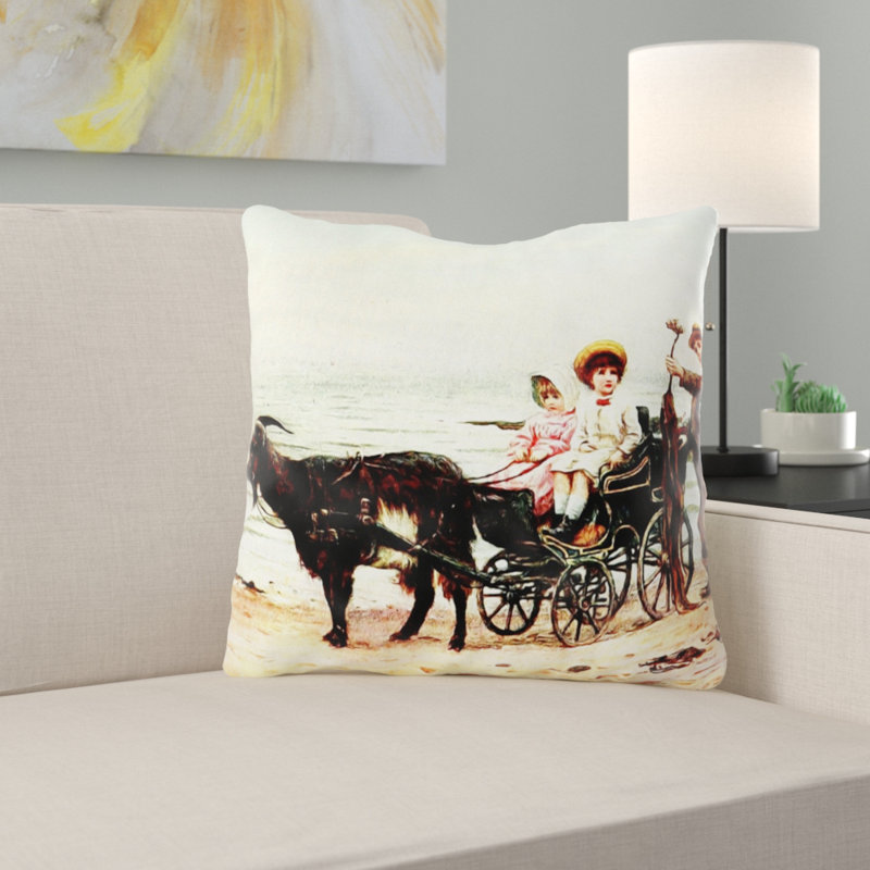 Housse et insert de coussin carré Rancourt, Microsuède, Intérieur