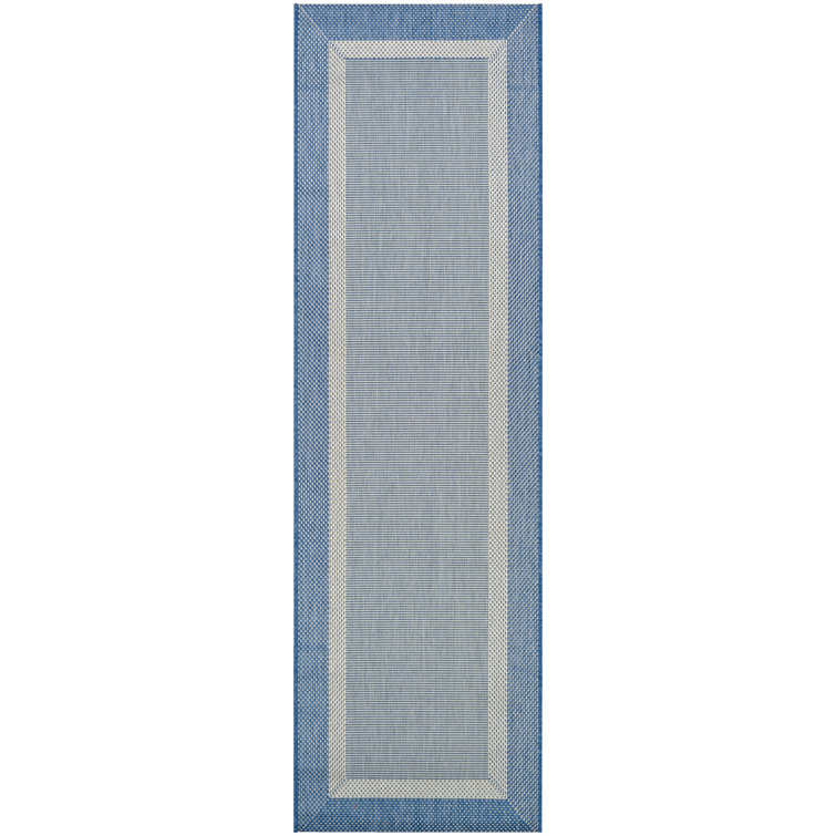 Alysha Flatwoven Champagne Blue Indoor Outdoor Area Rug