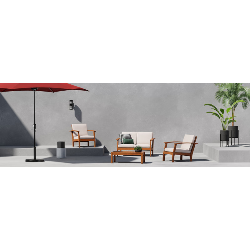 Foyer d'extérieur au bois en polyrésine Sheridan, H 21,62 po x l 12,63 po x P 12,63