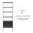 Julina 72" H x 24" W x 14" D Queenscliff Storage Iron & Glass Bookcase Black-317954979