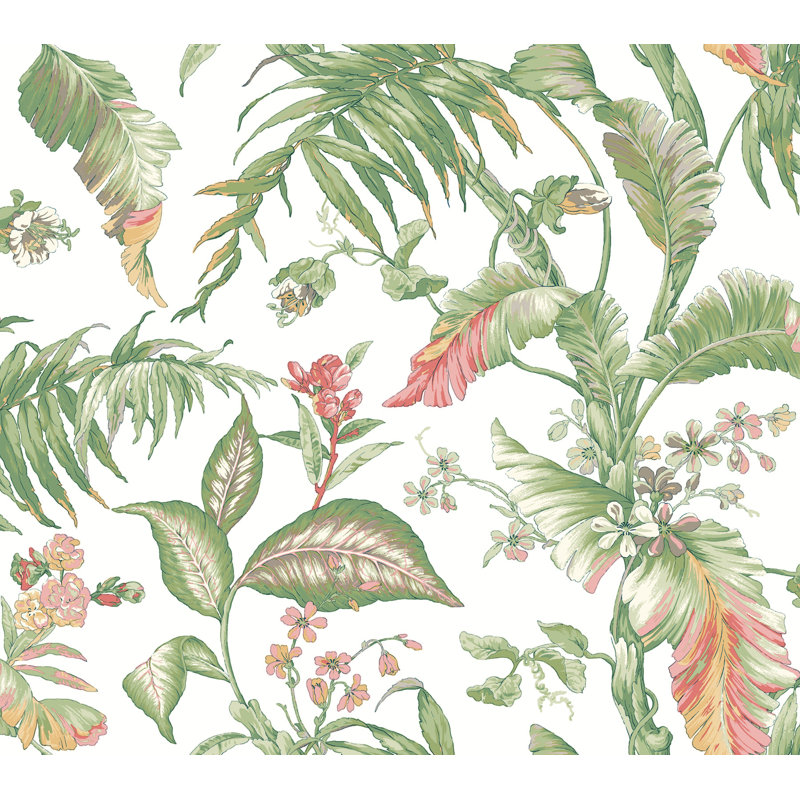Papier peint adhésif Fiji Garden, Blanc multi