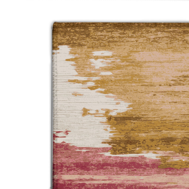 Tapis intérieur et extérieur beige Watercolor, Rectangulaire 2 pi x 3 pi
