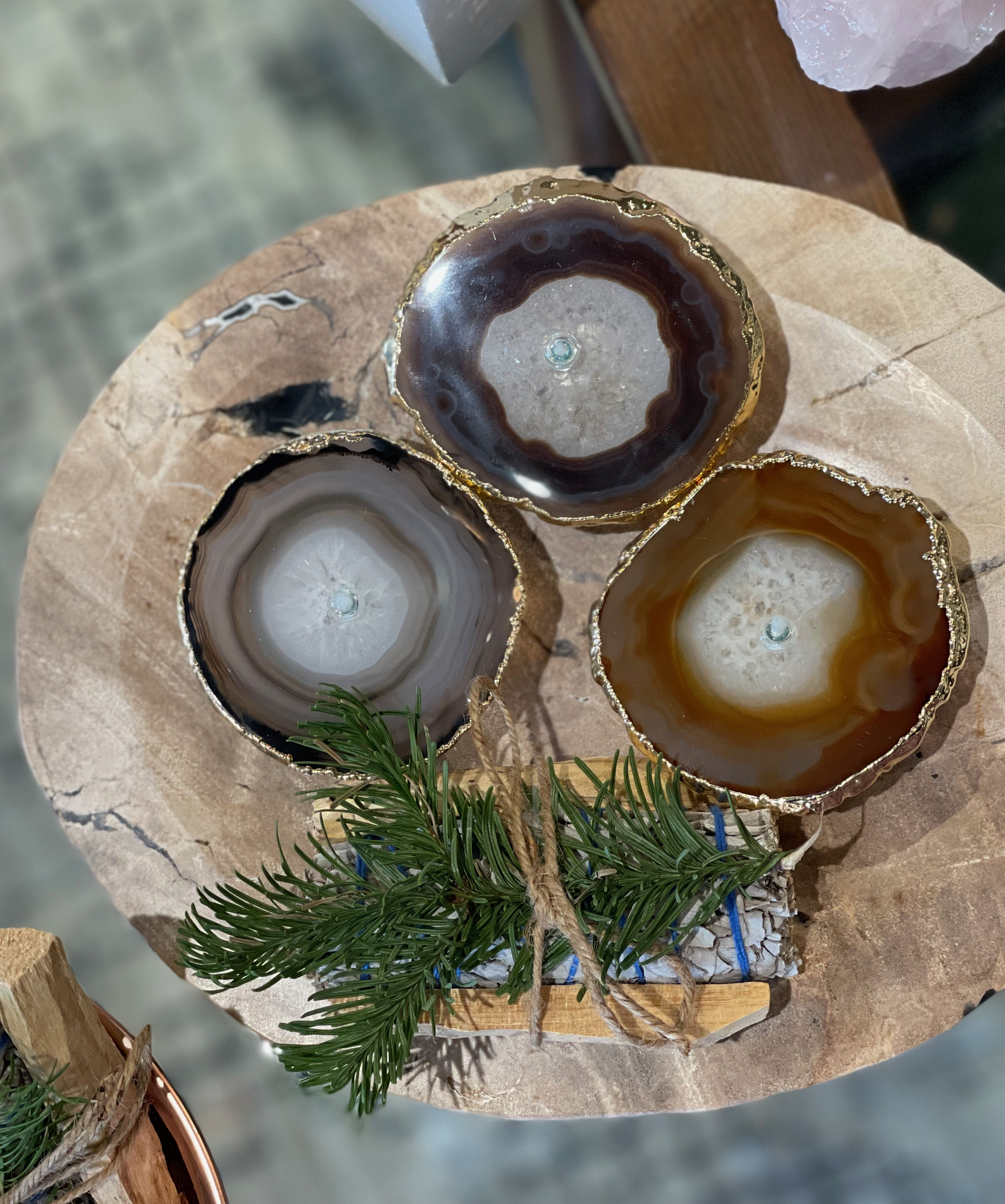 Agate Floating Oil Candle – The Burning Stones